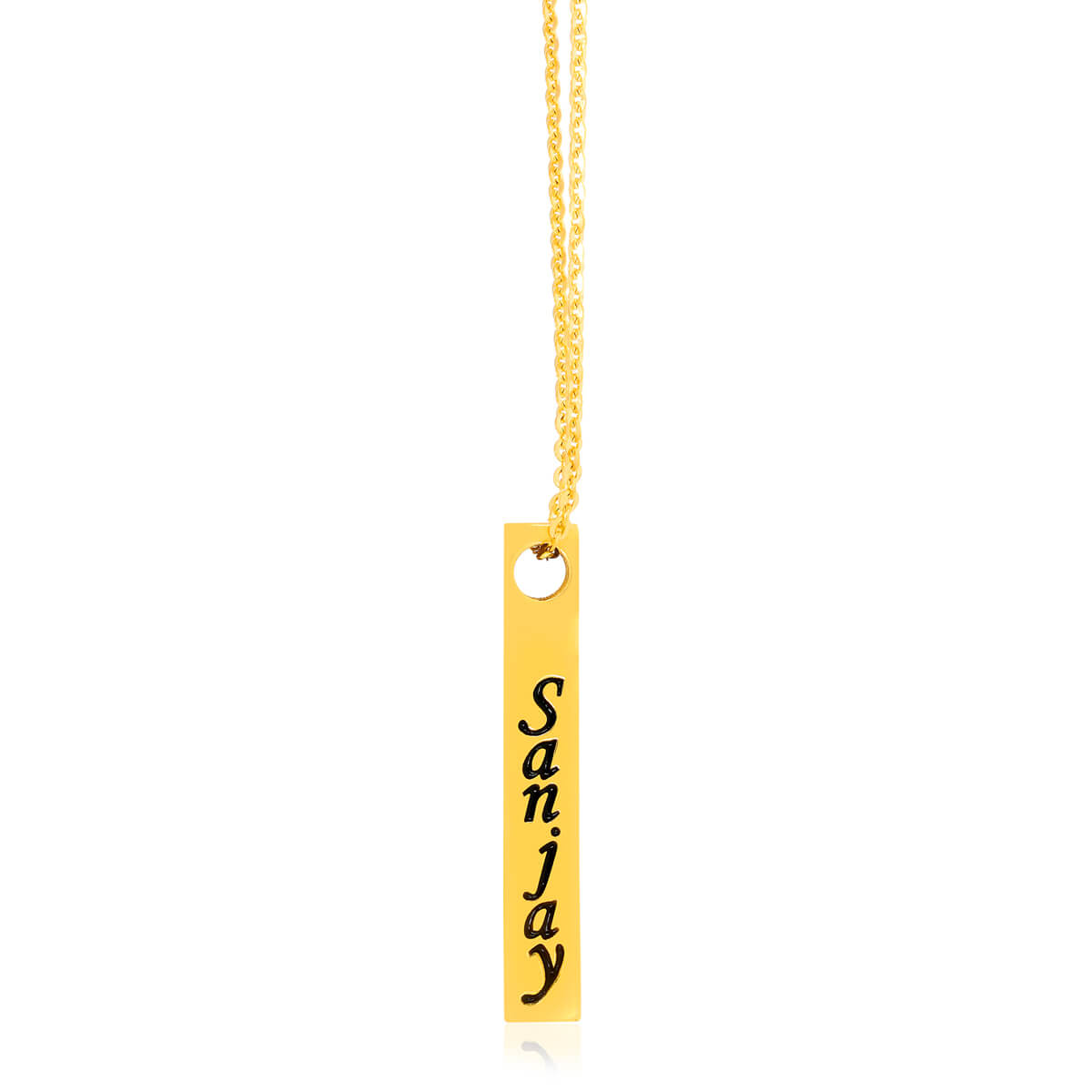 22K Modern Polished Gold Pendant