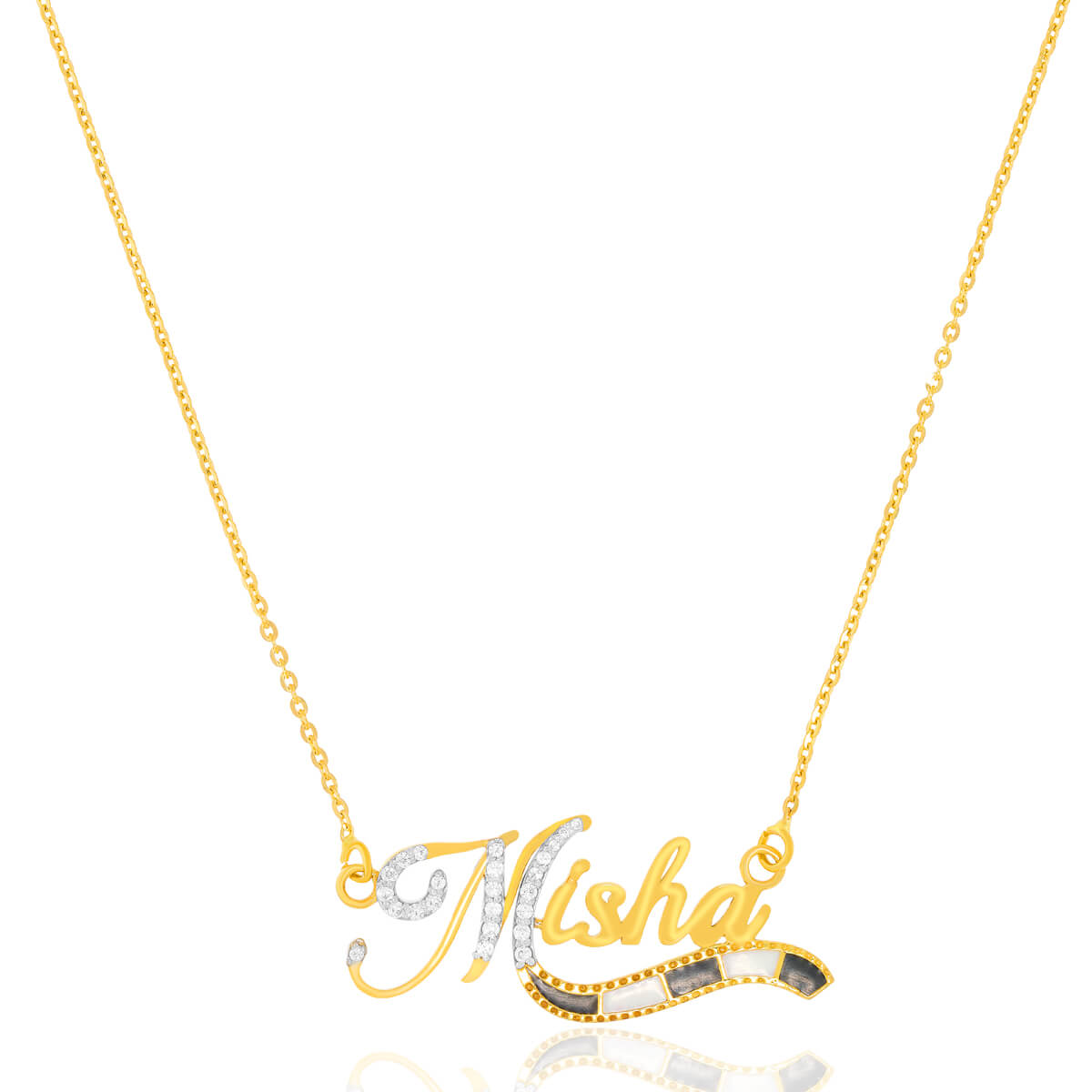 Majestic Misha Alphabet Gold Pendant