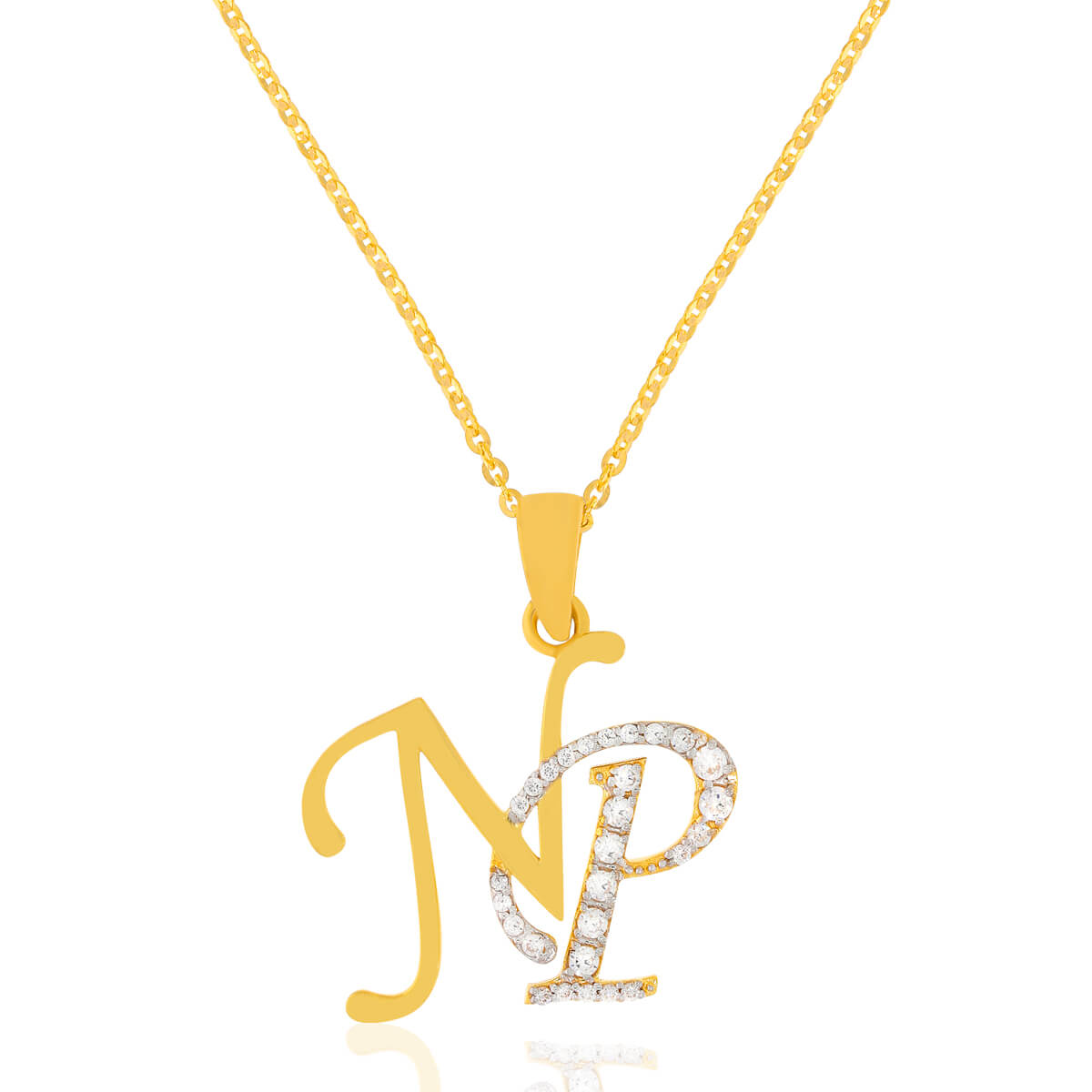 Natural Charm NP Alphabet Gold Pendant