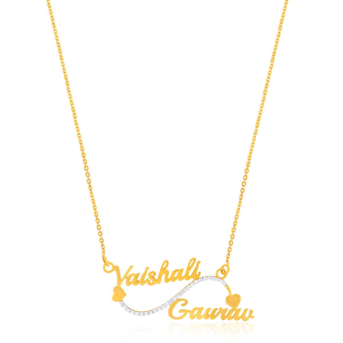 Vibrant Vaishali Gaurav Alphabet Gold Pendant