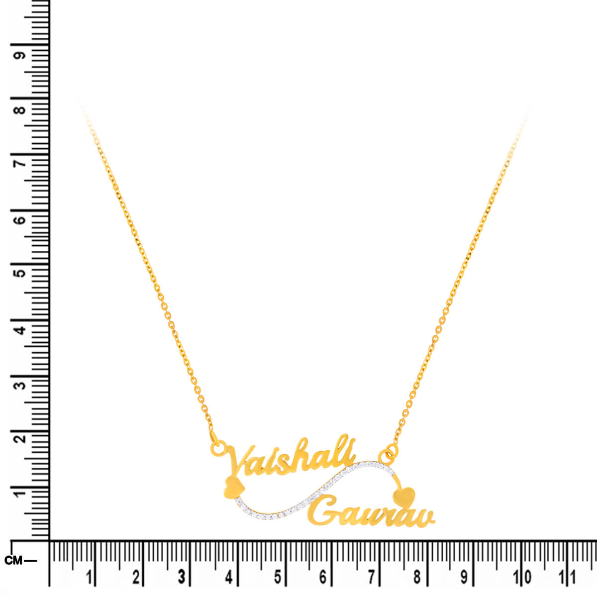 Vibrant Vaishali Gaurav Alphabet Gold Pendant