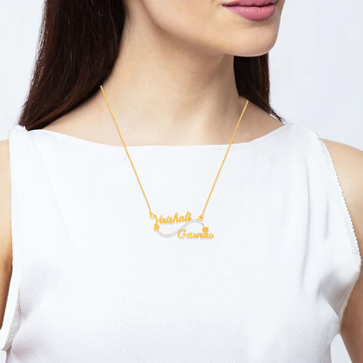 Vibrant Vaishali Gaurav Alphabet Gold Pendant