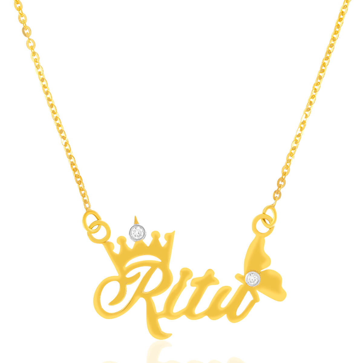 Royal Ritu Alphabet Gold Pendant