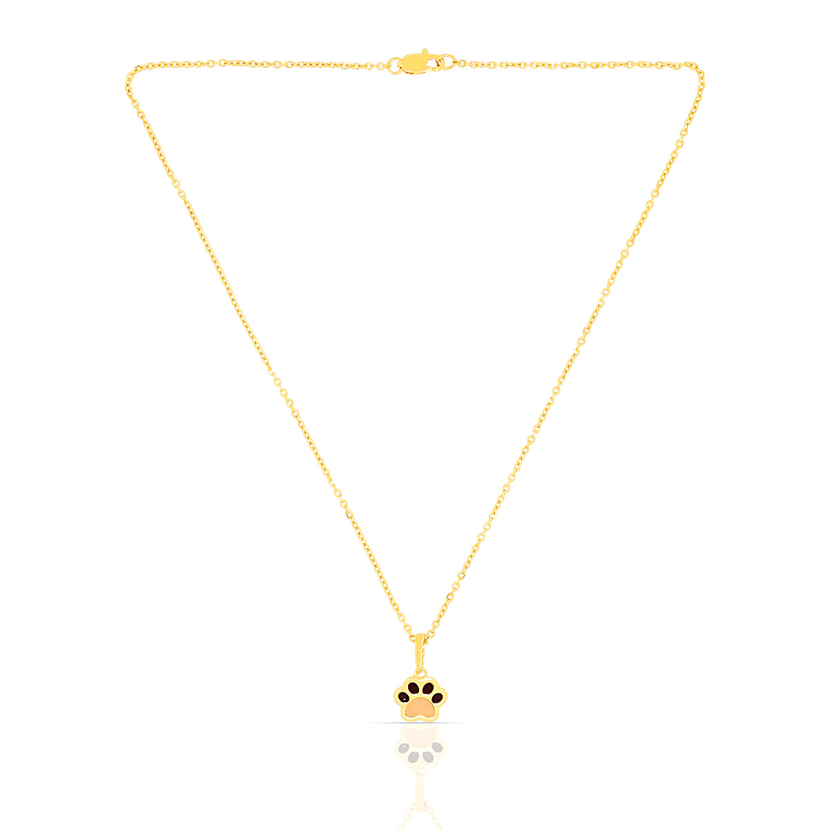 Adorable Paw Pendant Kids Gold Chain