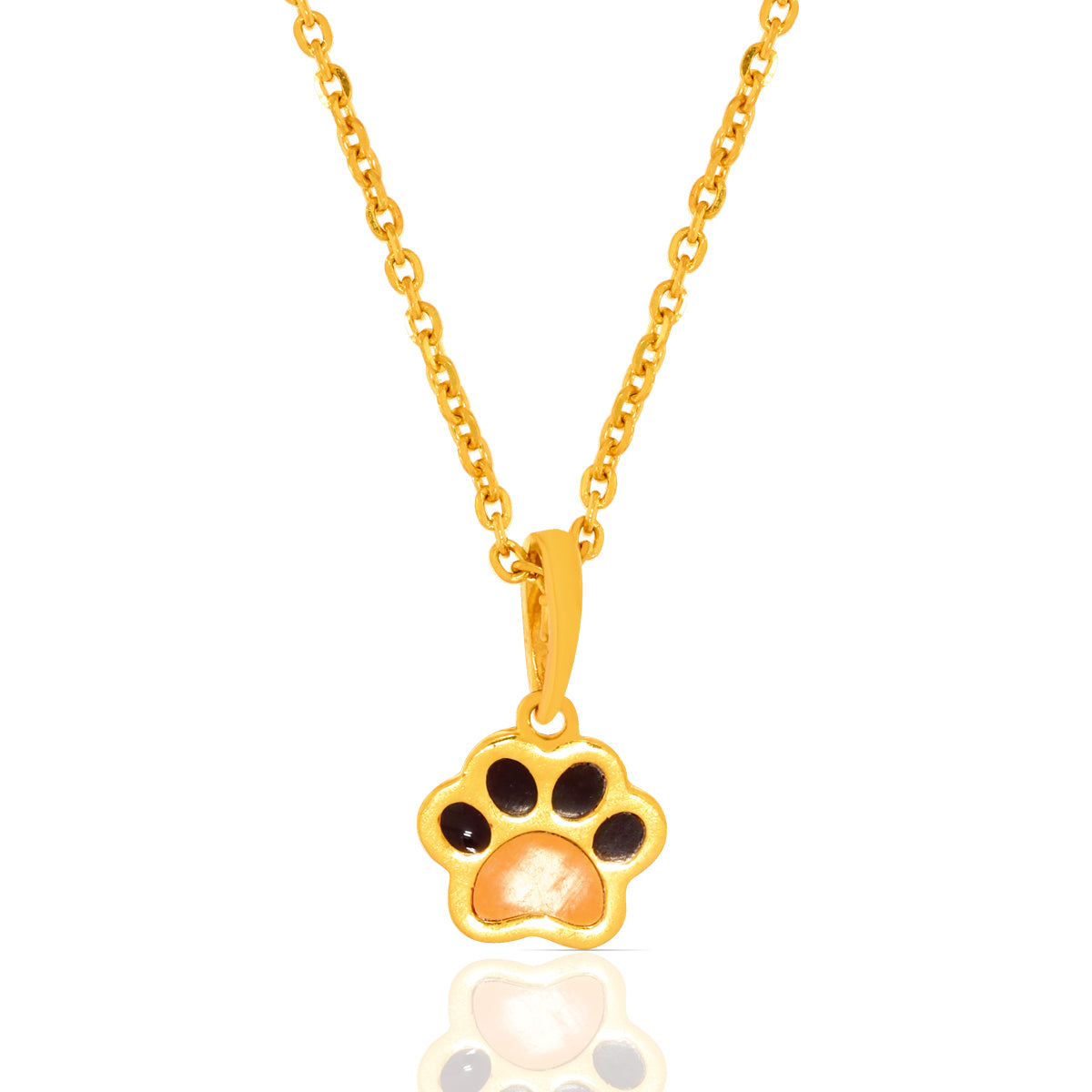 Adorable Paw Pendant Kids Gold Chain