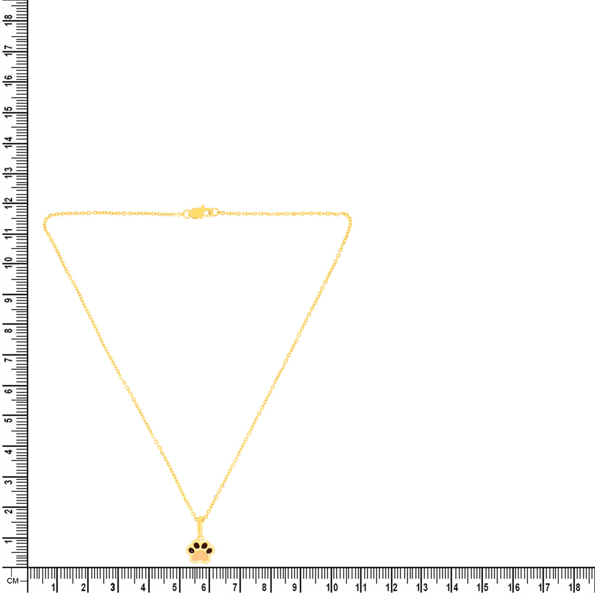 Adorable Paw Pendant Kids Gold Chain
