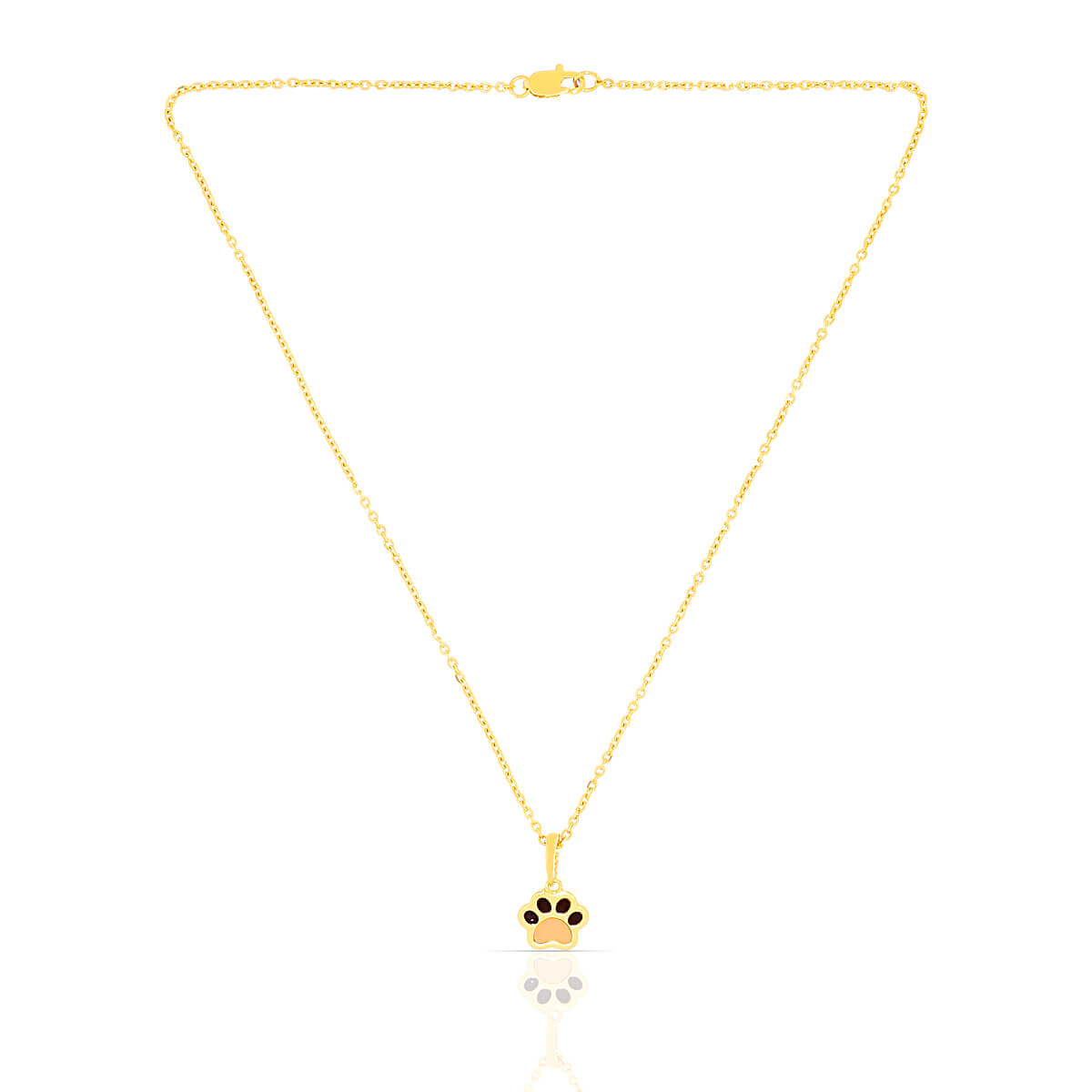 Dainty Paw Print Gold Necklace Set