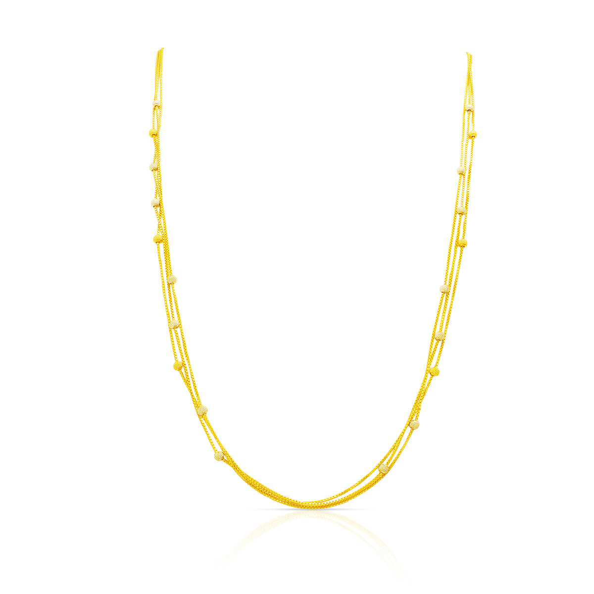 Lustrous Gleam 22K Gold Short Necklace