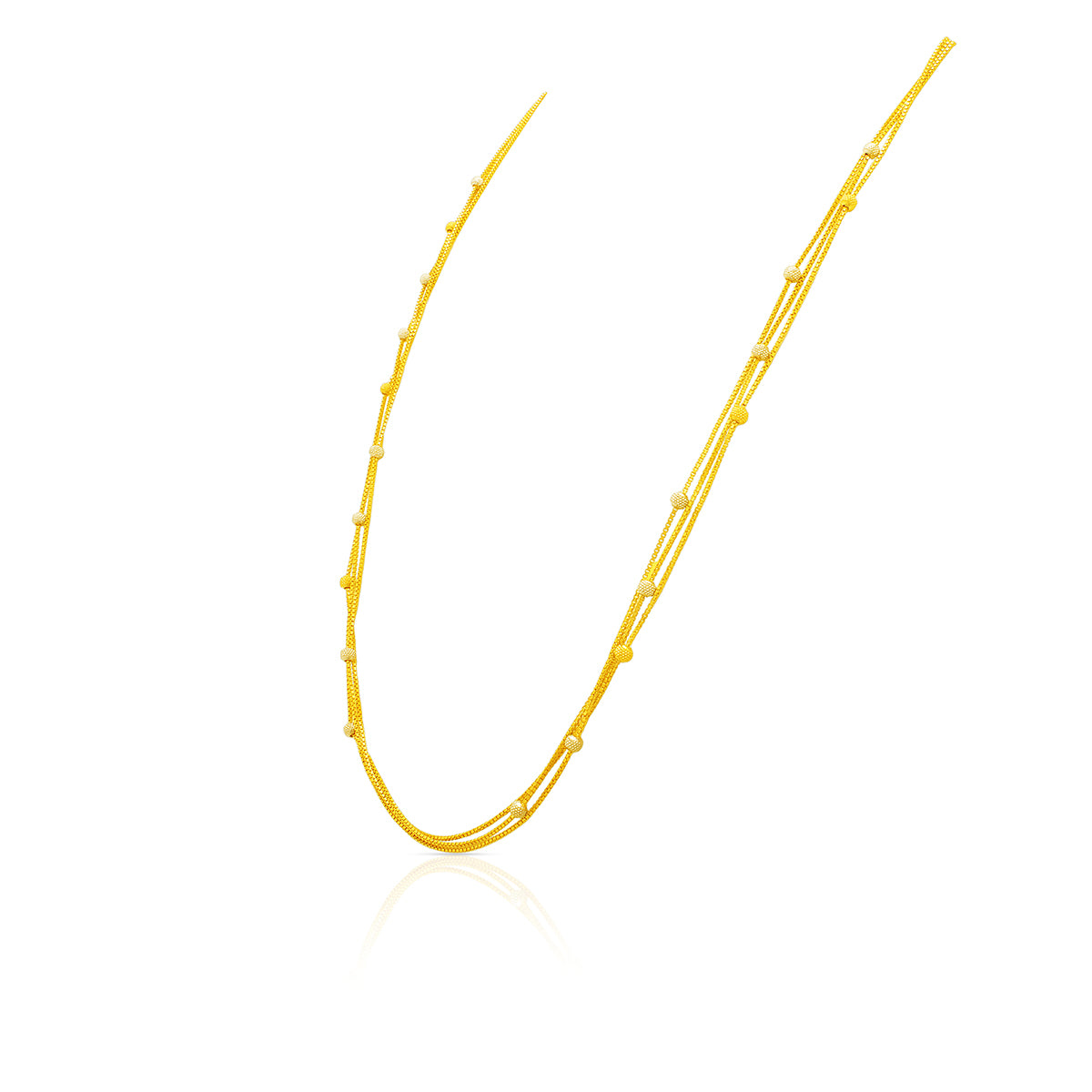 Lustrous Gleam 22K Gold Short Necklace