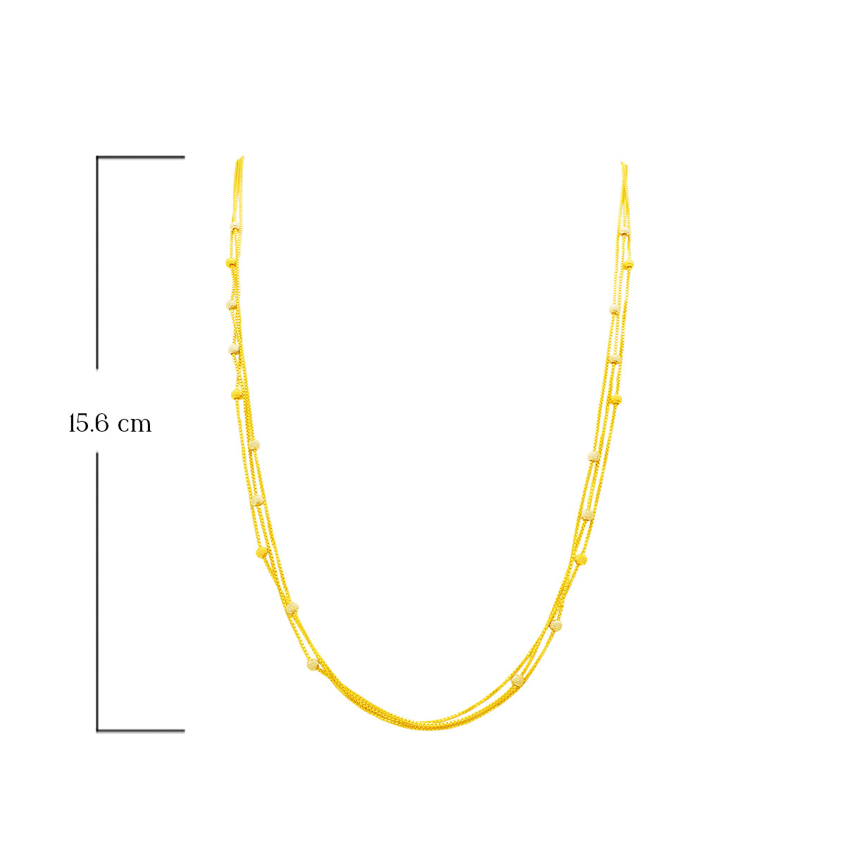 Lustrous Gleam 22K Gold Short Necklace