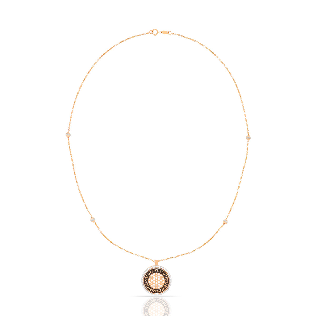 Modest Glow 18K Gold Orb Pendant With Chain