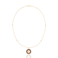 Modest Glow 18K Gold Orb Pendant With Chain