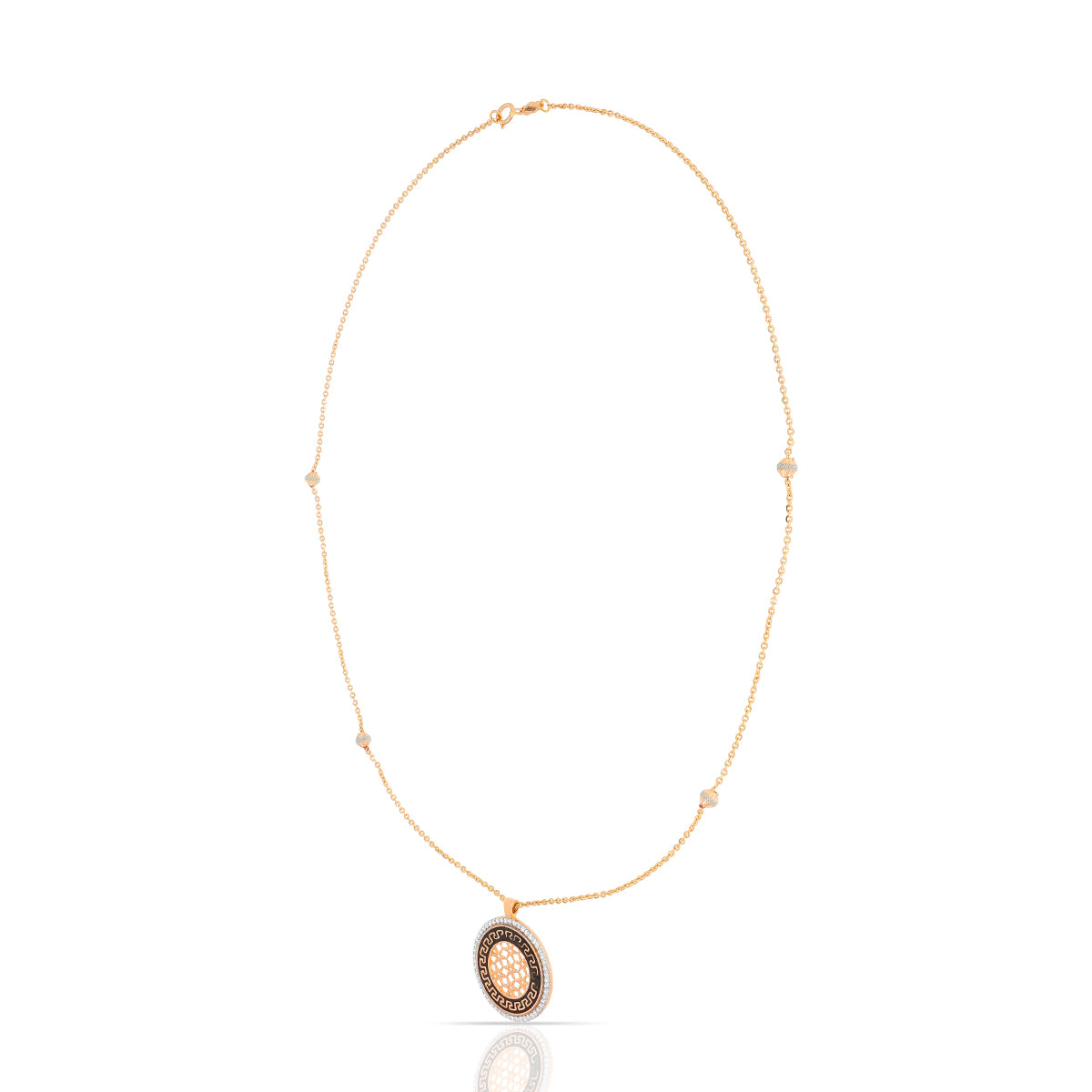 Modest Glow 18K Gold Orb Pendant With Chain