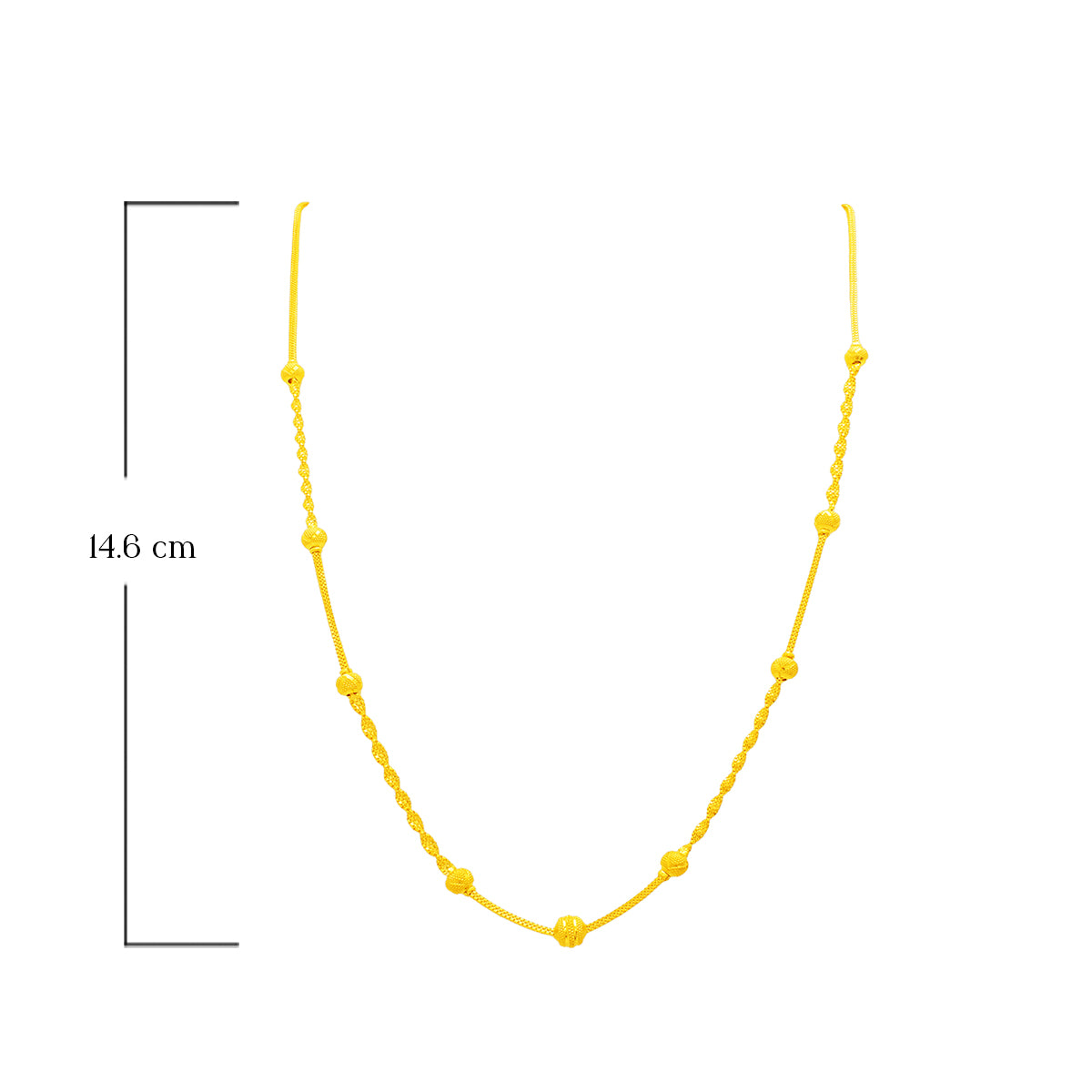 Minimalist Lure 22K Gold Short Necklace