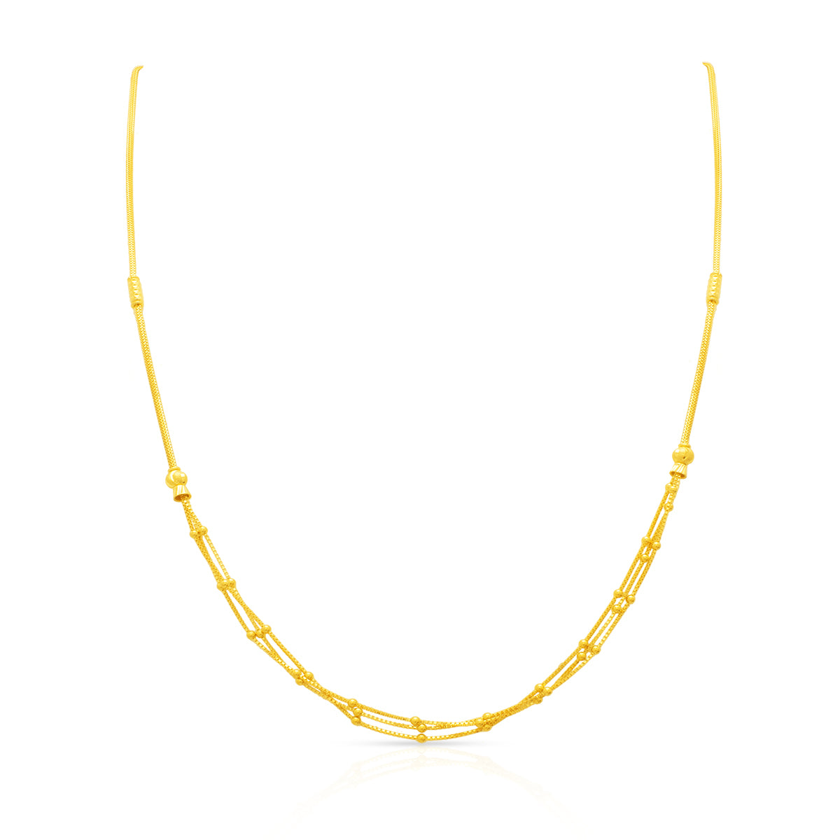 Modern Lustre 22K Gold Short Necklace