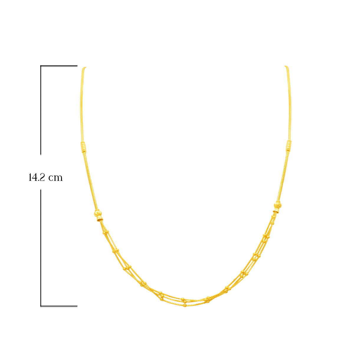 Modern Lustre 22K Gold Short Necklace