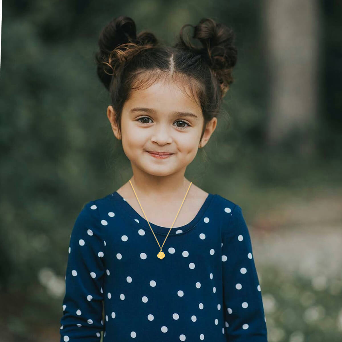 Charming Ganesha Pendant Kids Gold Chain