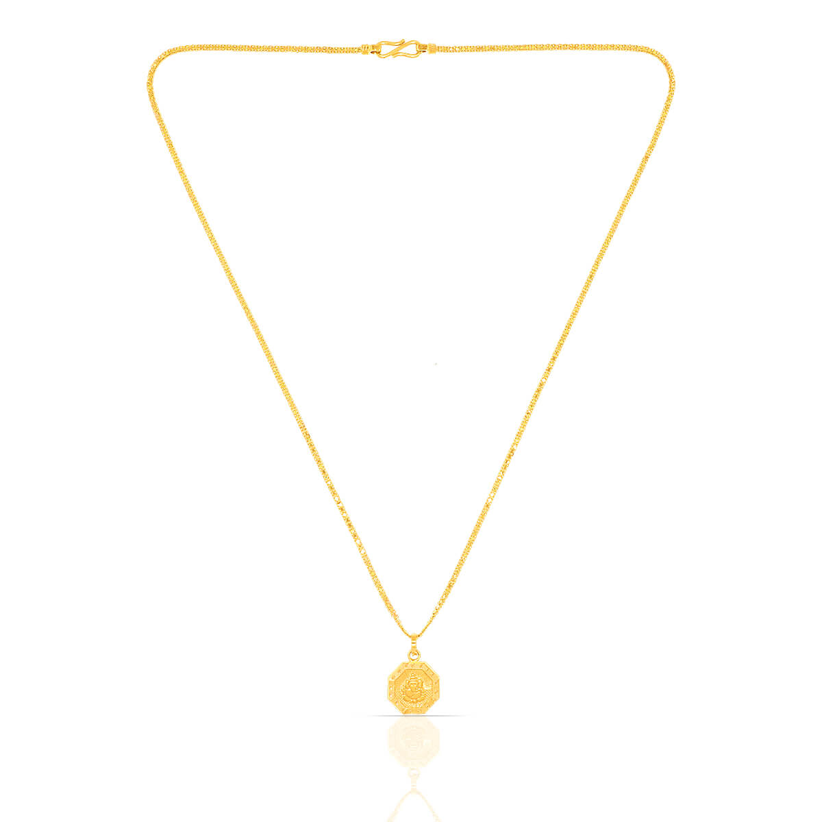 Elegant Kids Golden Ganesha Pendant and Chain