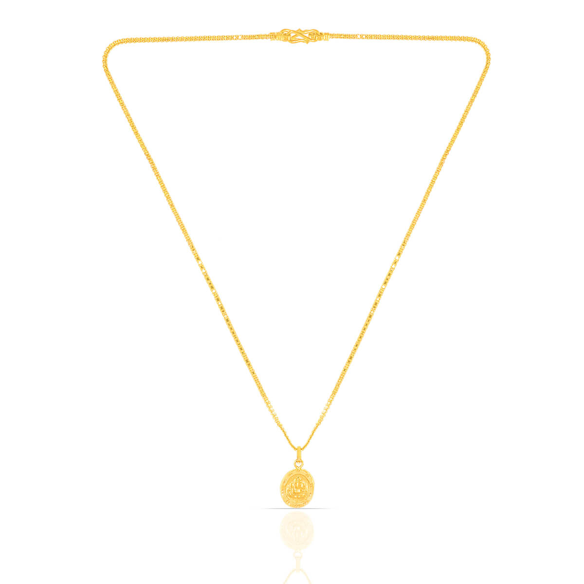 Radiant Charming Ganesha Pendant Kids Gold Chain