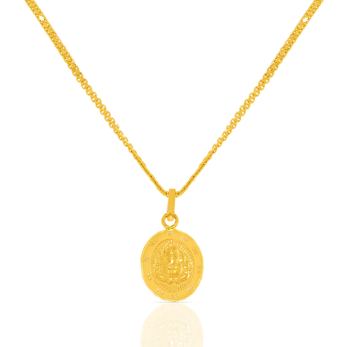Radiant Charming Ganesha Pendant Kids Gold Chain