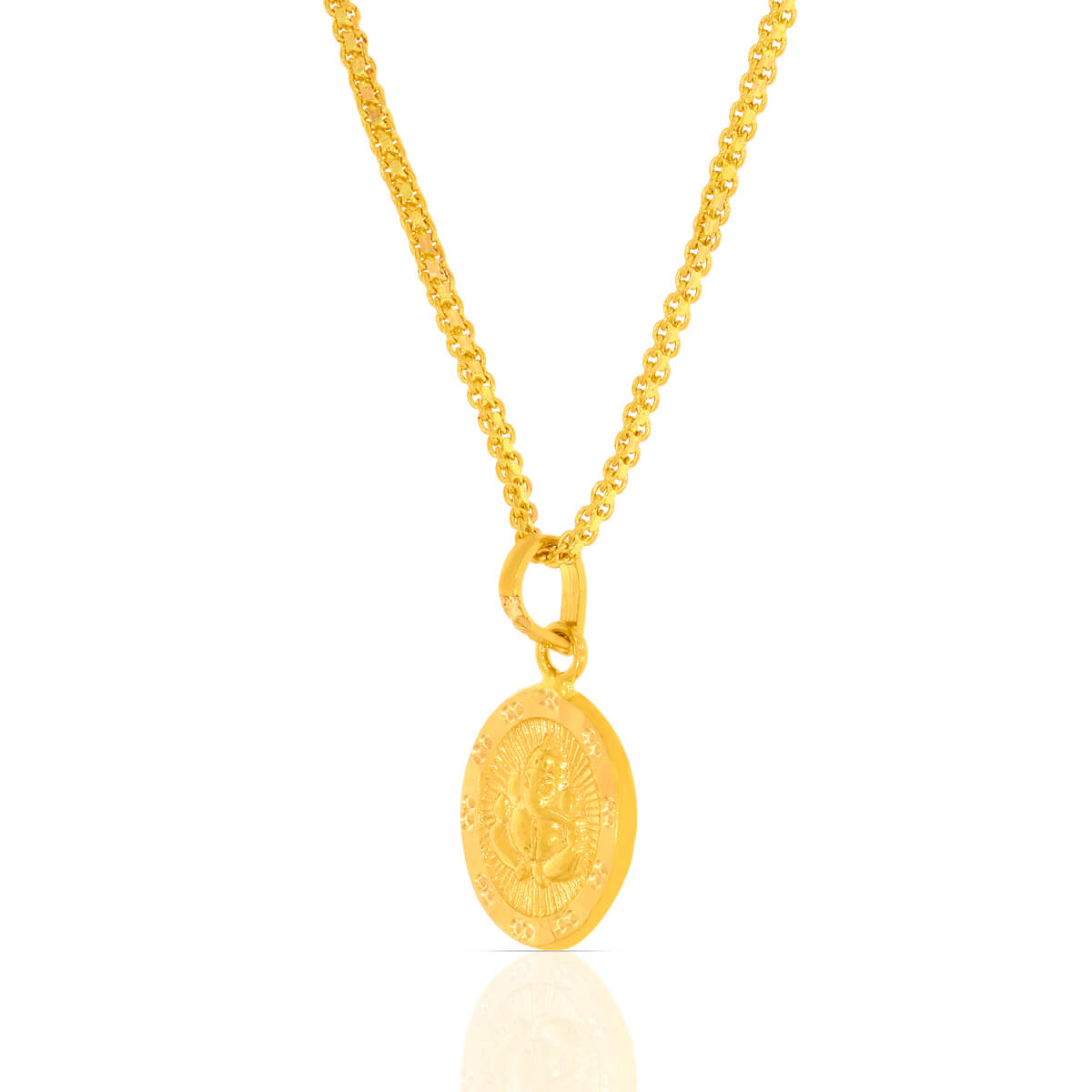 Radiant Charming Ganesha Pendant Kids Gold Chain