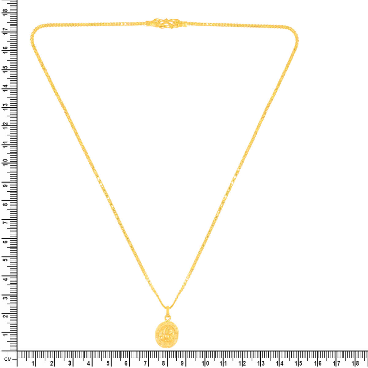 Radiant Charming Ganesha Pendant Kids Gold Chain
