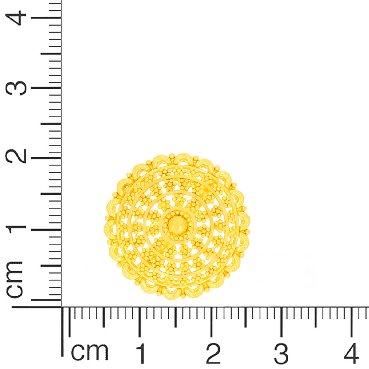 22K Golden Flower Studs with Simple Charm