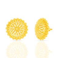 Sophisticated Blossom Gold Stud Earrings for Daily Wear