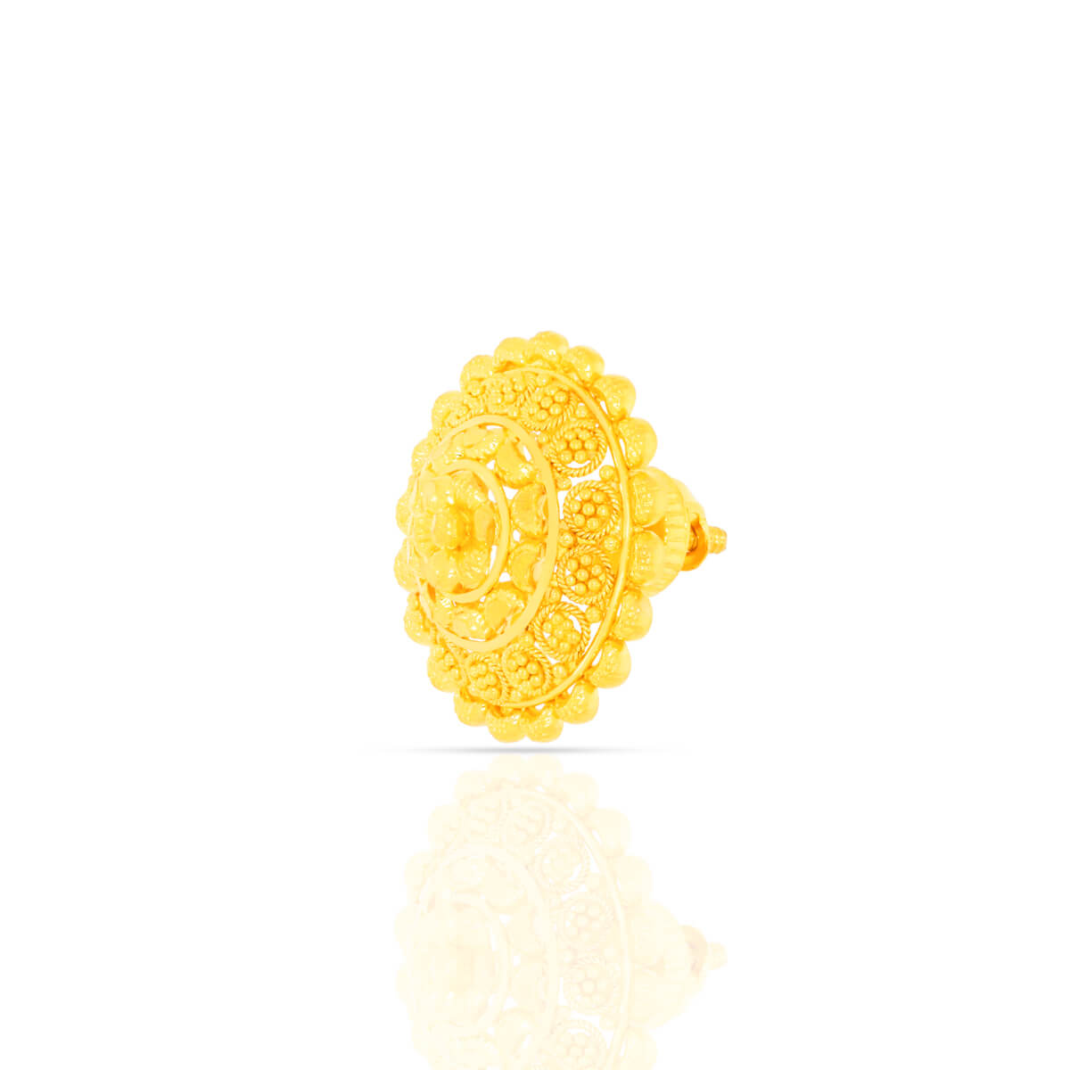 Golden Blossom 22K Stud Earrings