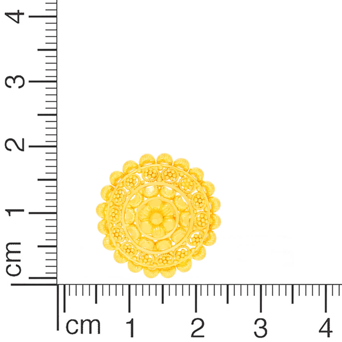 Golden Blossom 22K Stud Earrings