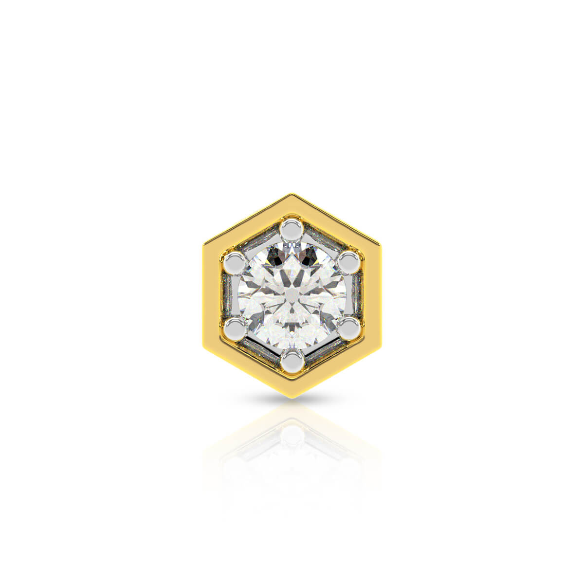 Robust Hexa Men Gold Studs