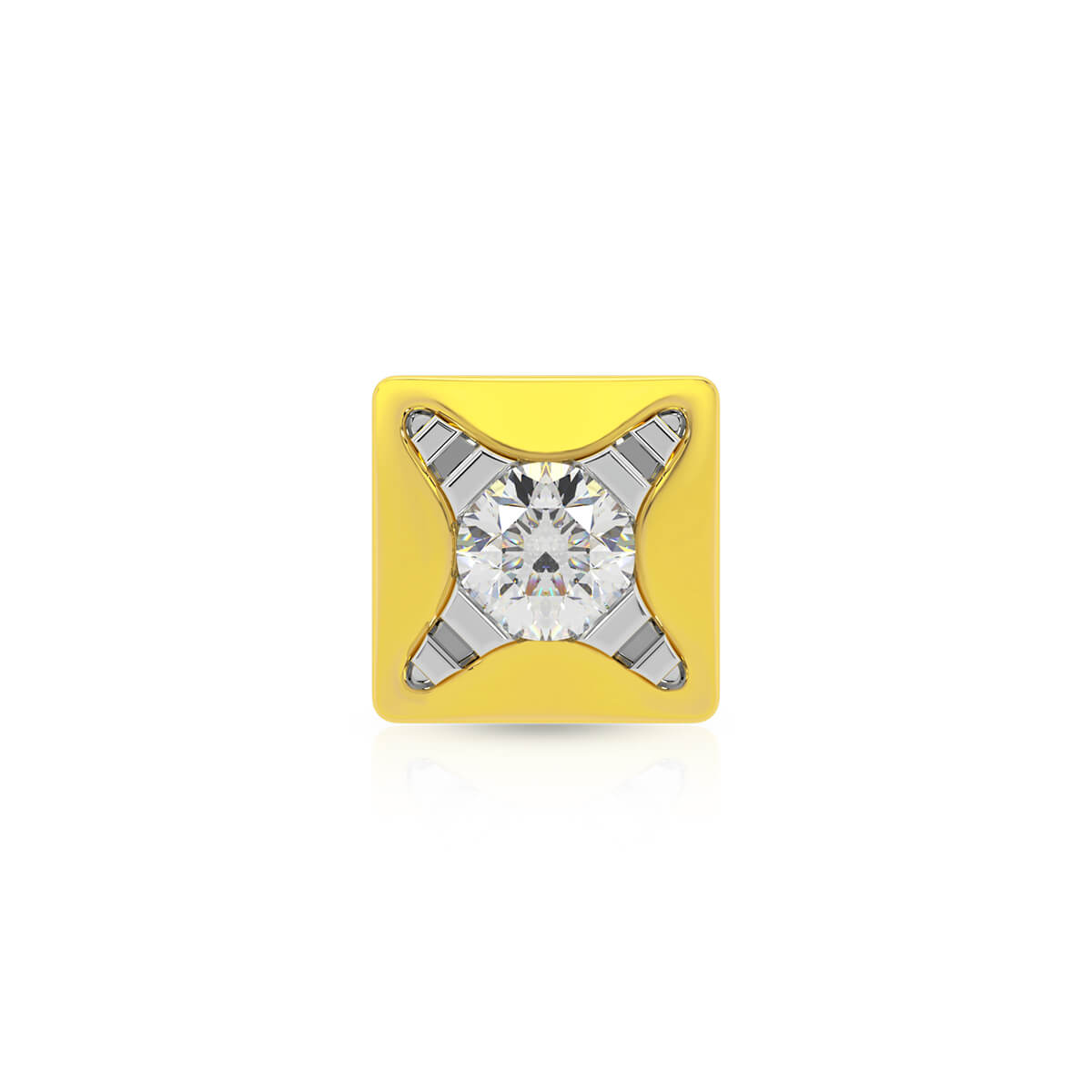 Edgy Shine Men Gold Studs