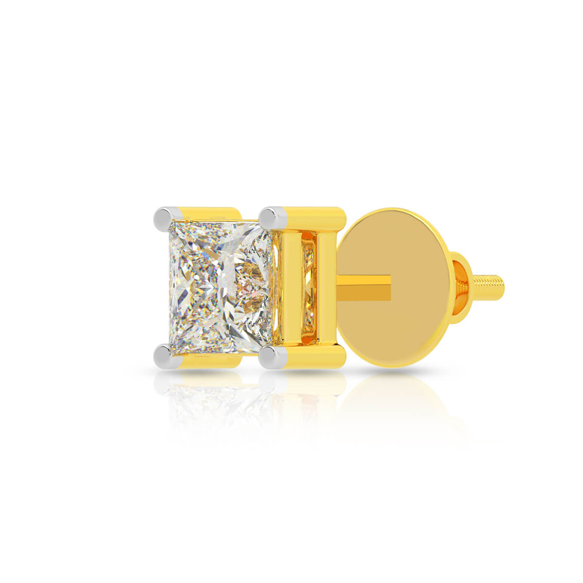 Dynamic Shine Men Gold Studs