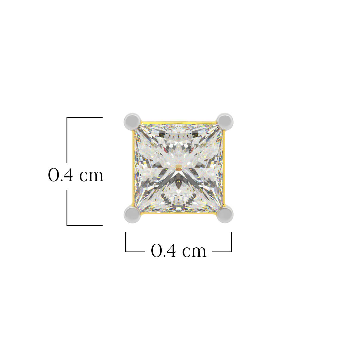 Dynamic Shine Men Gold Studs