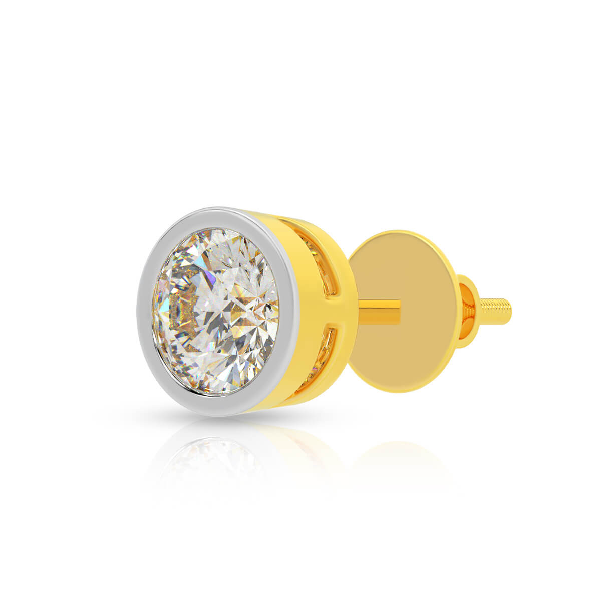 Bold Brilliance Men Gold Studs