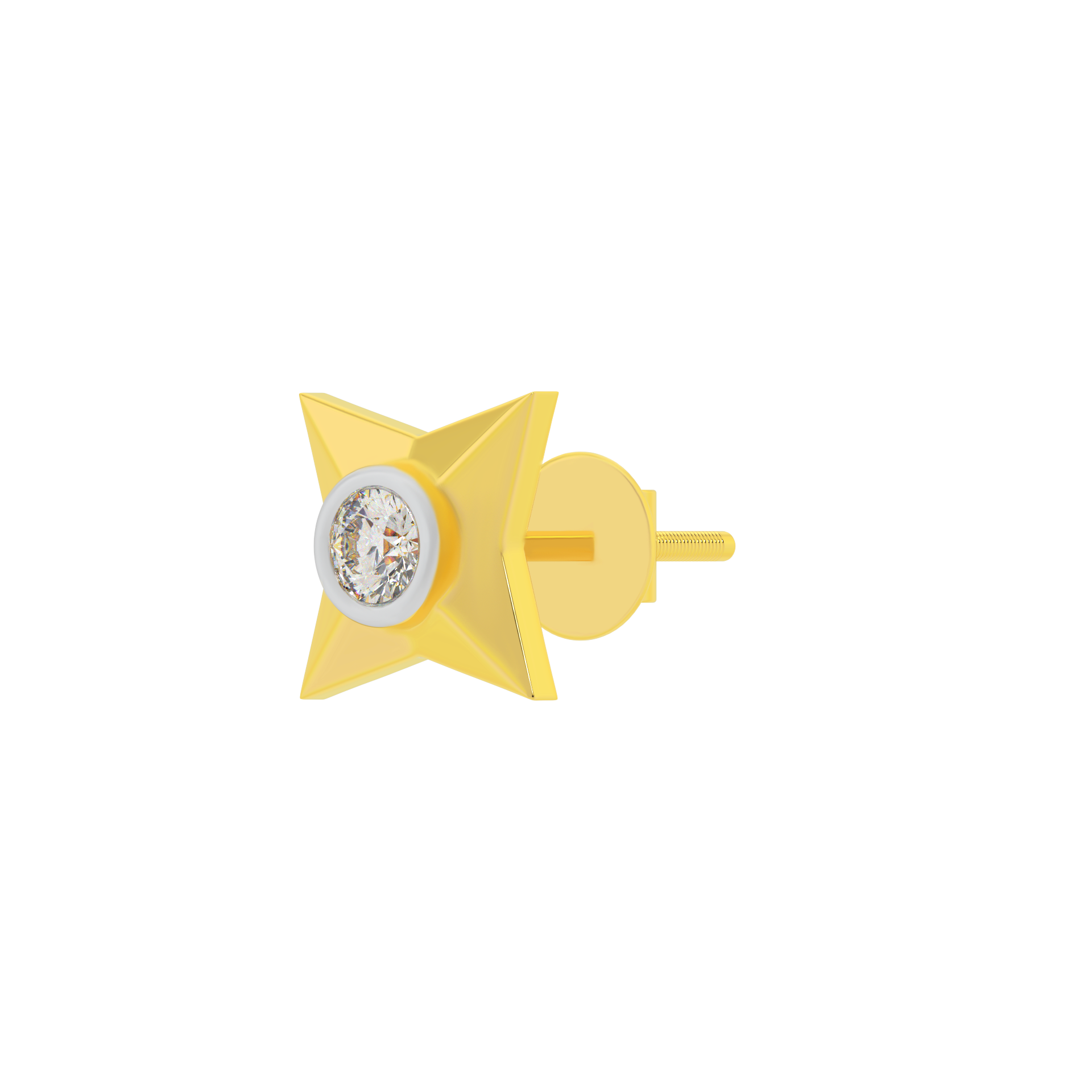 Starlit 18K Gold Studs for Men