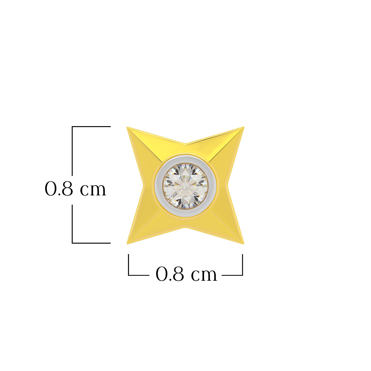 Starlit 18K Gold Studs for Men