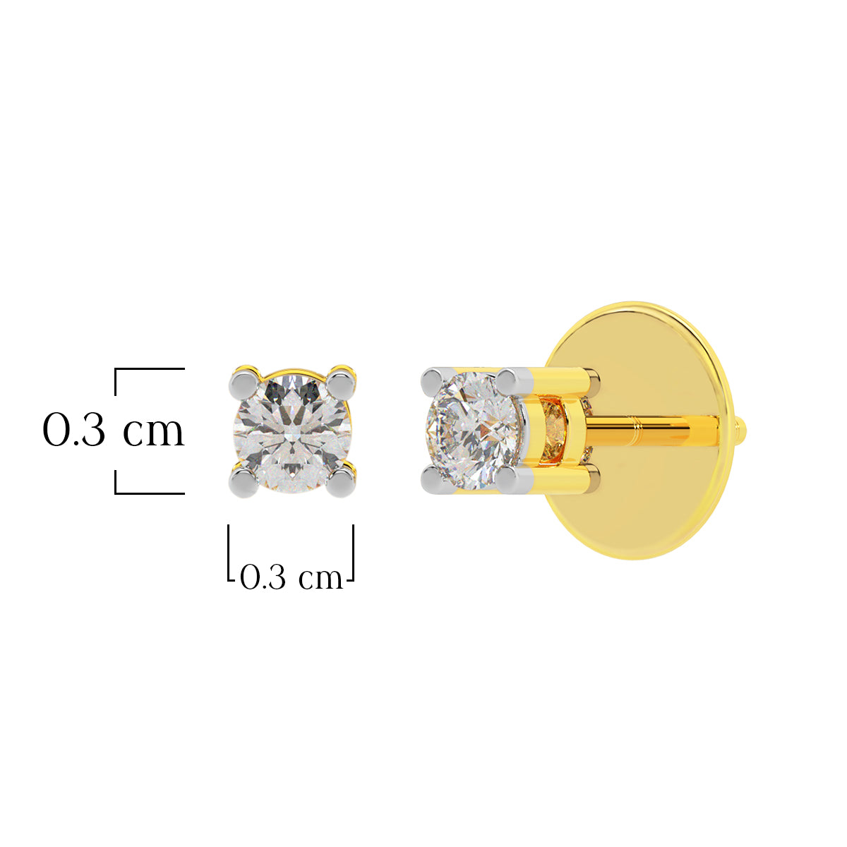 Spectacular Dazzle 22K Gold Studs