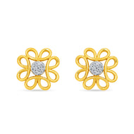Wild Blossom 14K Gold Studs