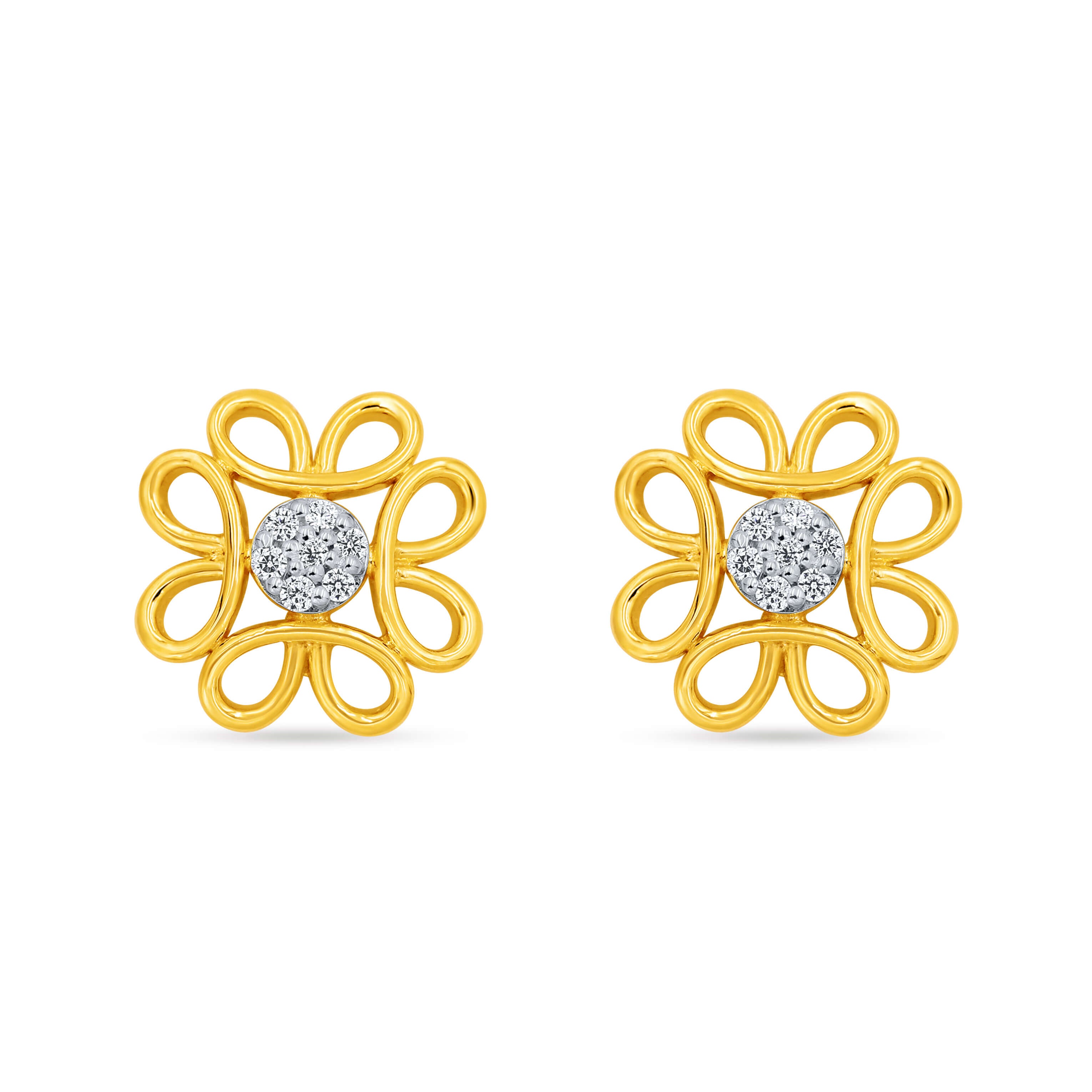 Wild Blossom 14K Gold Studs