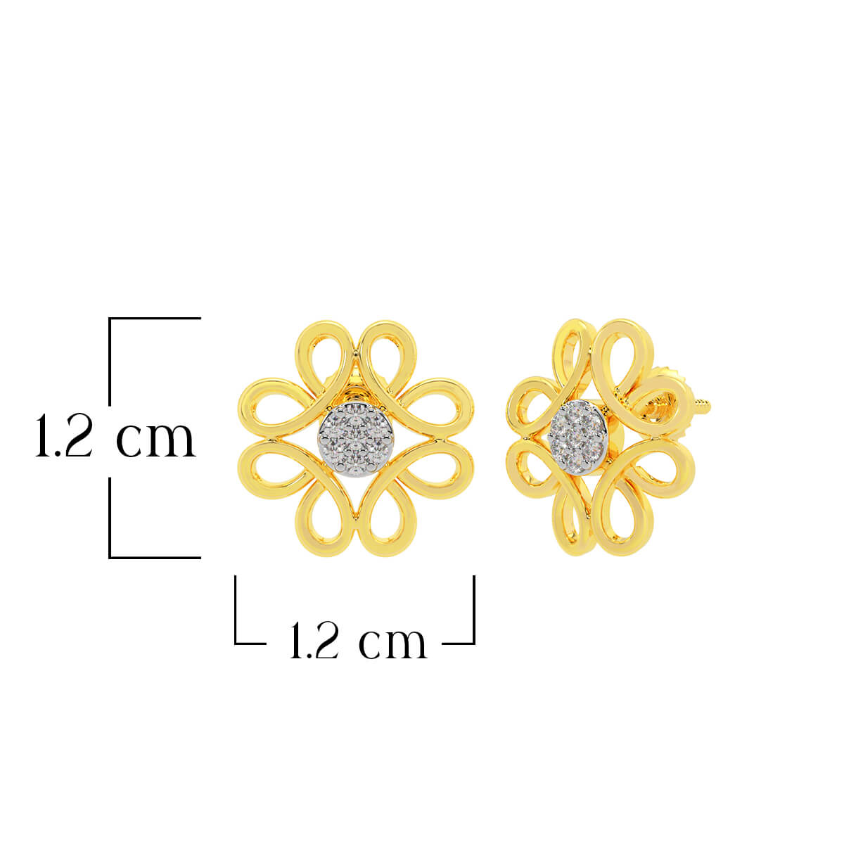 Wild Blossom 14K Gold Studs