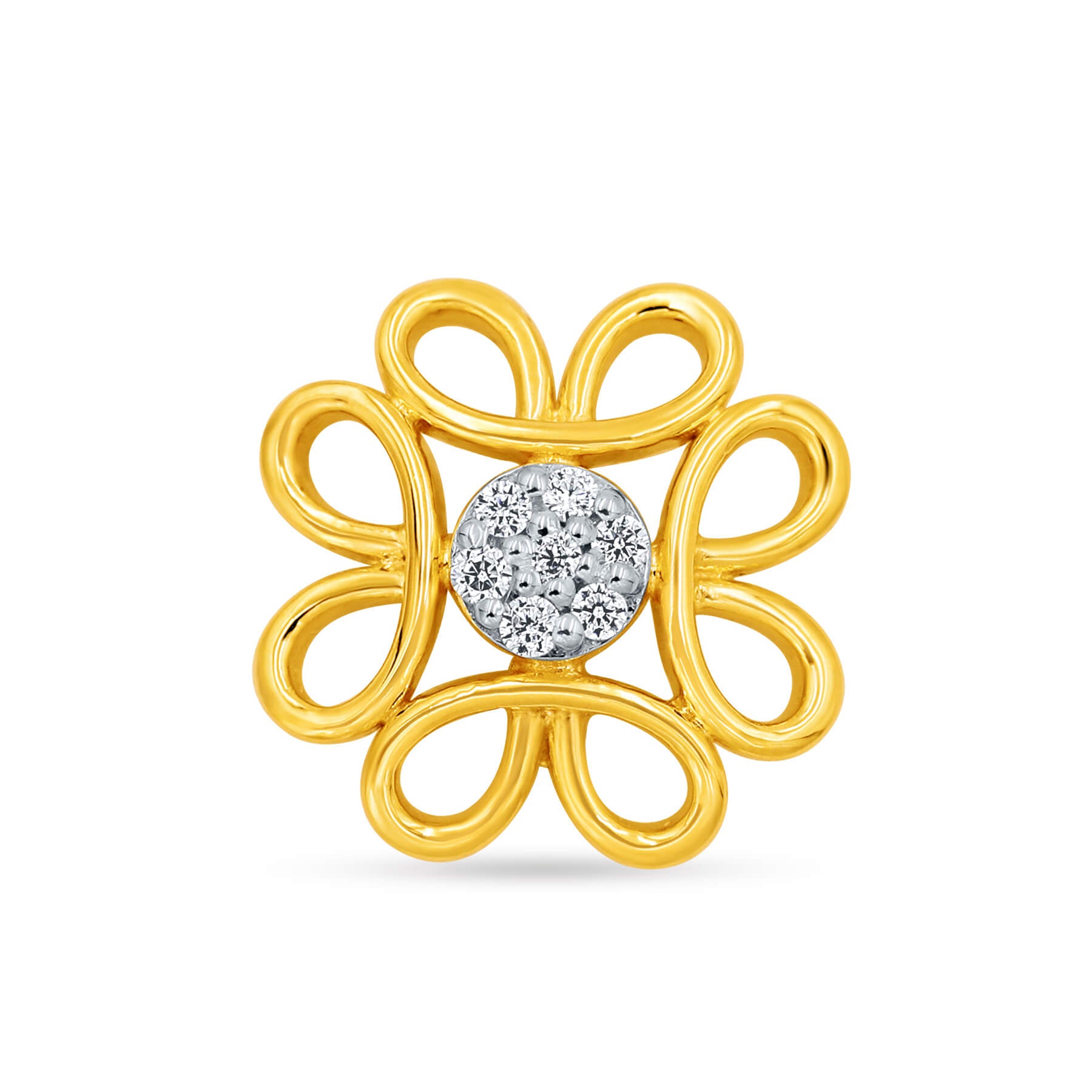 Wild Blossom 14K Gold Studs