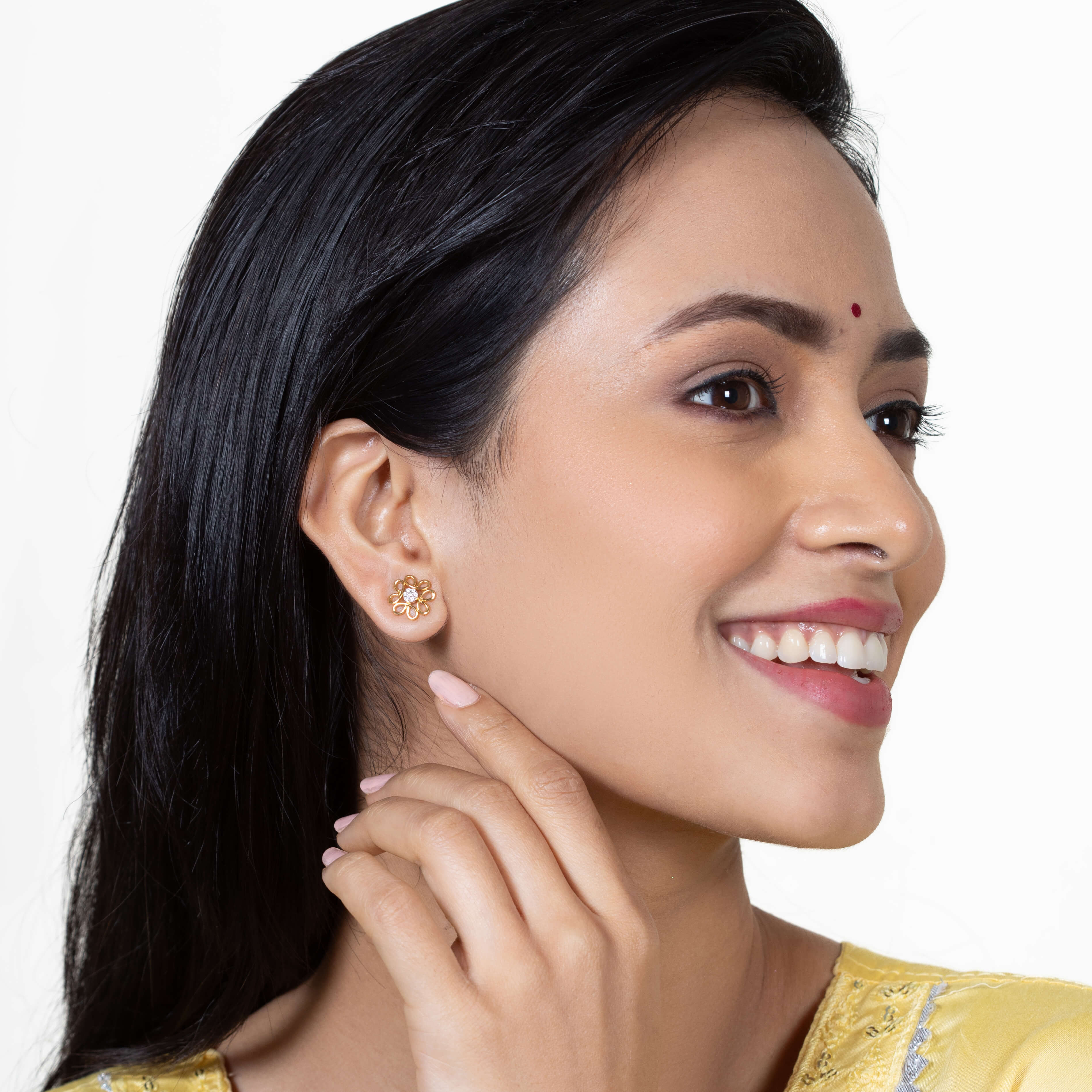 Wild Blossom 14K Gold Studs