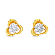 Glistening Blossom Gold Studs