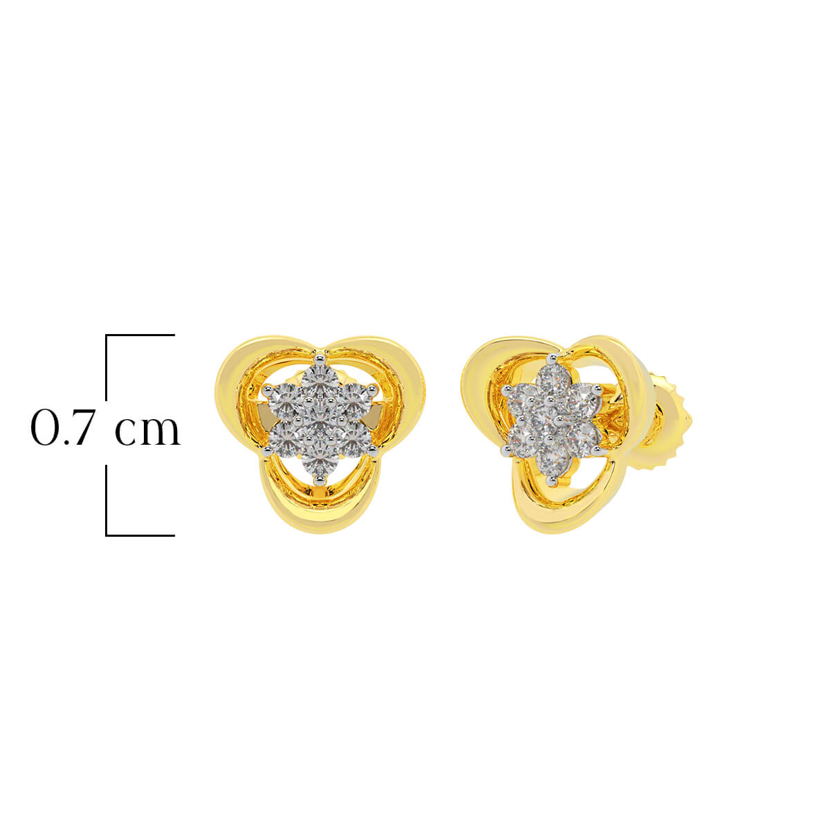 Glistening Blossom Gold Studs