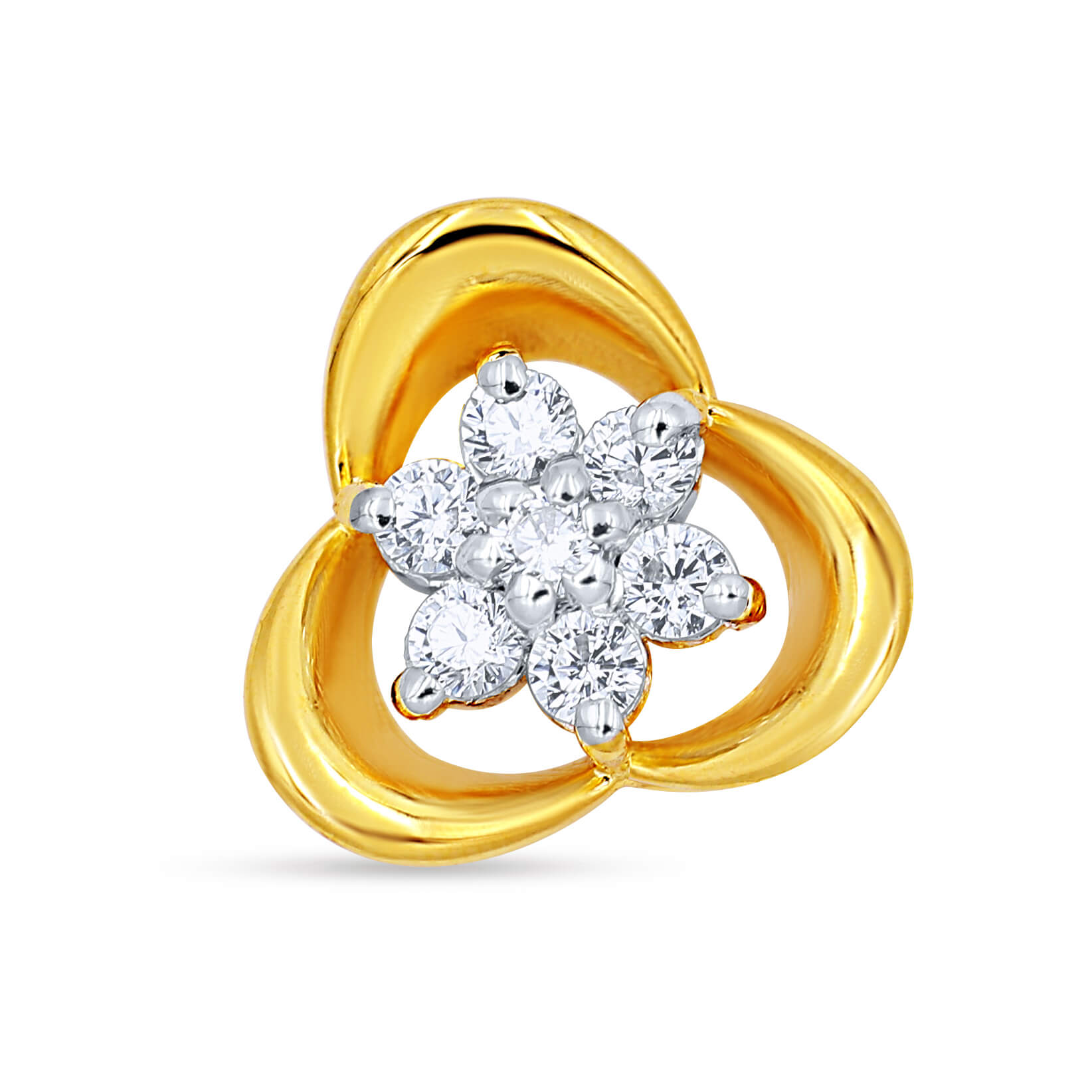 Glistening Blossom Gold Studs