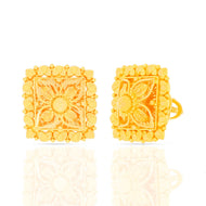 Everyday Charm Floral Design 22K Gold Studs