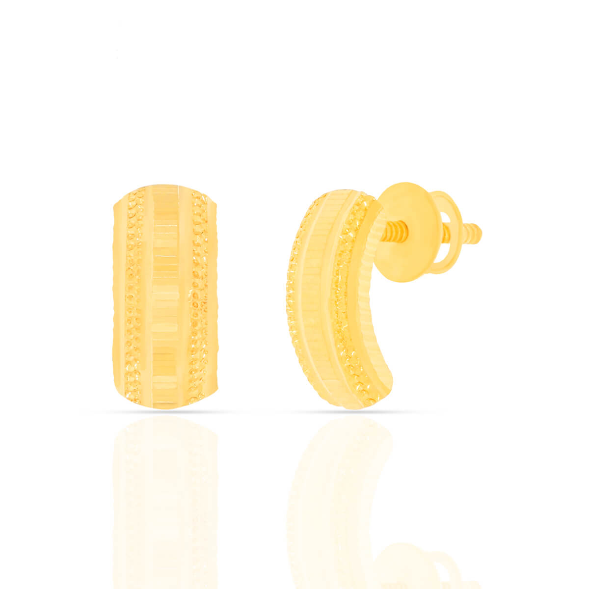 22K Subtle and Minimal Gold Hoops
