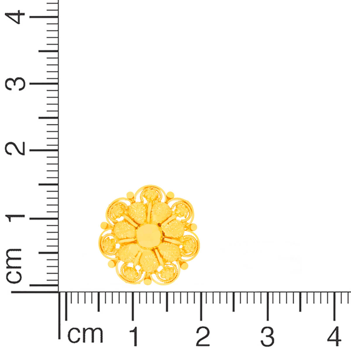Shimmering Flora Flair 22K Gold Studs