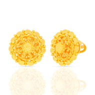 Vintage Flair 22K Gold Stud Earrings